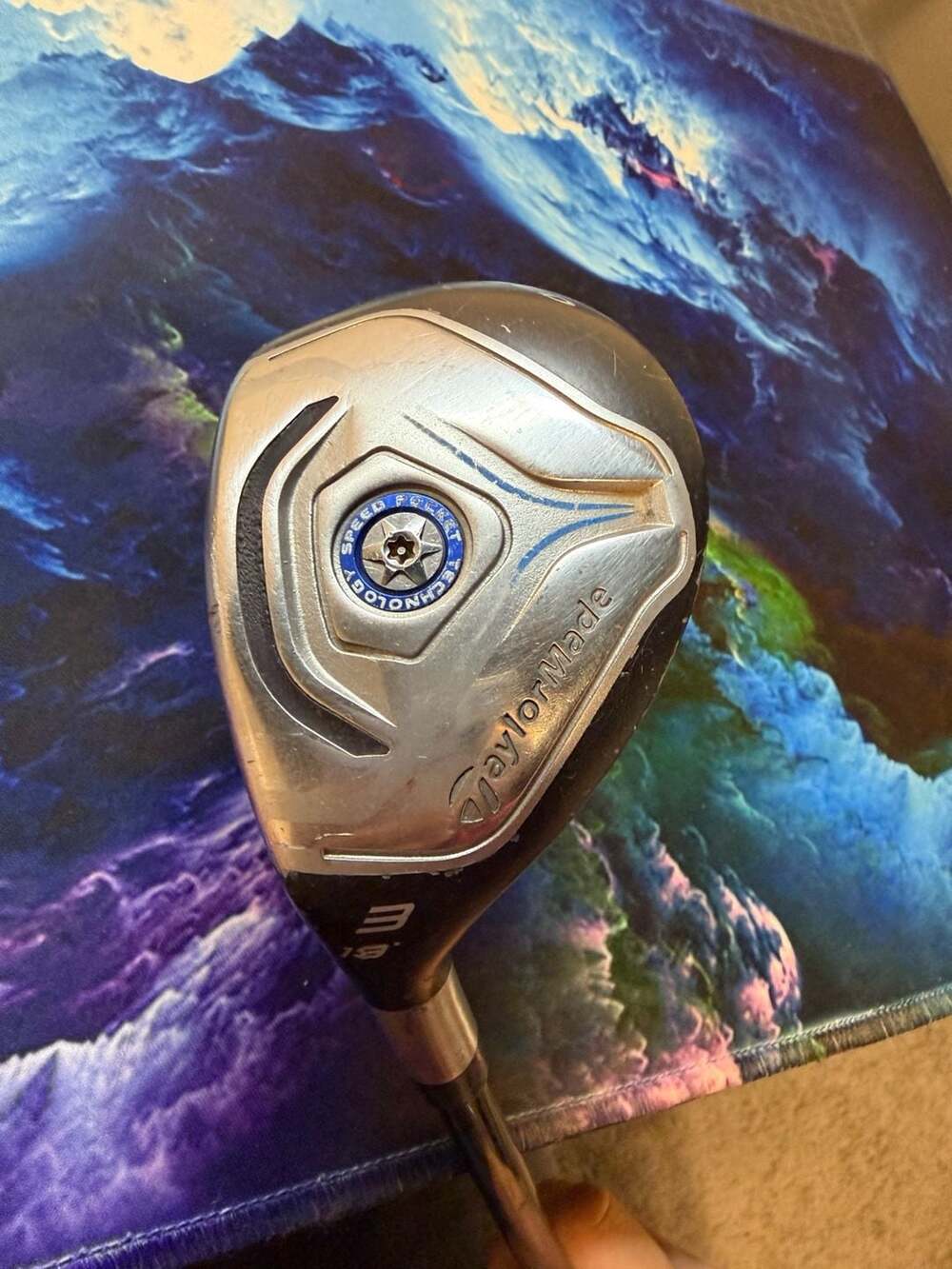 Left handed TaylorMade JetSpeed Hybrid 3H 19° Stiff Flex Matrix Velox T 75 Club
